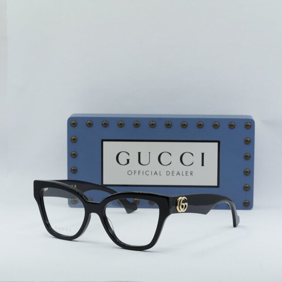 Gucci GG1424O 005 Cat Eye Eyeglasses - Black 54mm - Picture 1 of 10